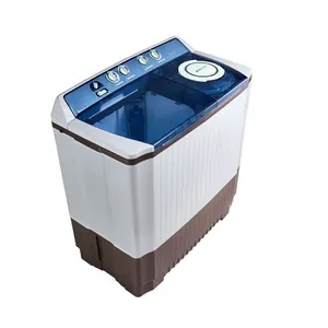 Bak mandi ganda grosir 7.2kg Semi otomatis memuat atas plastik mesin cuci portabel dengan XPB72-2009SVG pengering