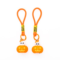 Porte-clés créatif populaire transfrontalier, écologique, durable, en forme de citrouille d'Halloween, petit