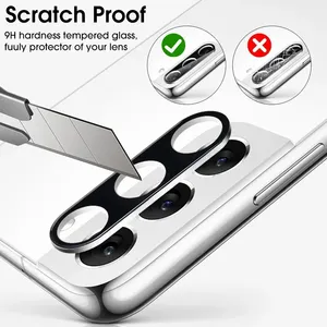 Protector de pantalla de lente negra película de vidrio templado para Google <span class=keywords><strong>Pixel</strong></span> 6 7 8 Pro <span class=keywords><strong>6A</strong></span> 7A Fold <span class=keywords><strong>3D</strong></span> Protector de lente de cámara de cubierta completa - Product Image 5