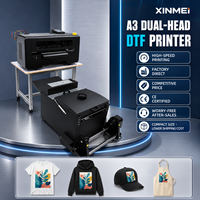Imprimante DTF double tête 12 pouces XINMEI, directement de l'usine, avec tête d'impression I1600 XP600, agitateur de poudre et four pour l'impression textile