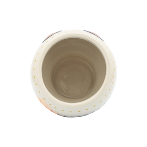 Maceta Redonda de Cerámica con Diseño de Rostro Pintado a Mano para Decoración del Hogar y Uso en Exteriores - Product Image 6