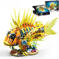 DK 7083 2026 MOC Kit de Briques de Construction Créatif Animal Mécanique Poisson Modèle à Assembler Présentoir Cadeau pour Adultes 1103 Pièces Ensembles de Blocs de Construction