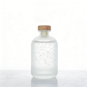 Botella <span class=keywords><strong>de</strong></span> Vidrio Redonda Vacía <span class=keywords><strong>de</strong></span> Buena Calidad <span class=keywords><strong>de</strong></span> 250 ml, 375 ml, 500 ml para Bebidas, Licores, Jugos, Vino, <span class=keywords><strong>Vodka</strong></span> con Corchos - Product Image 1