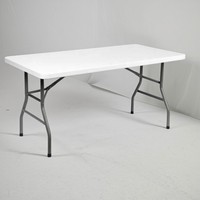 Promotion 8 pieds 240cm plié 12 personnes jardin Long Banquet Hdpe événements de mariage en plein air salle à manger Table pliable 8ft