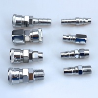 YOUBOLI Connecteur rapide cylindrique Type C mâle-femelle 8 mm pour outils pneumatiques, pistolets à air, tuyaux d'air, accessoires de pompe à air autobloquants