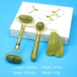 Roller Jade Alami Dua Sisi dengan Alat Pijat Kecantikan untuk Menghilangkan Kerutan di Wajah, Mata, Leher, dan Tubuh untuk Pijat Limfatik - Product Image 6