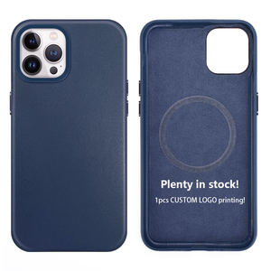 Quantité minimale de commande bas pour iphone 12 Pro Max Logo personnalisé Étuis de téléphone portable magnétiques Étui de téléphone en cuir à grain uni PU antichoc - Product Image 4