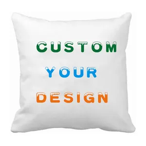 Factory Custom Throw Pillow Covers Linen Polyester Digital Sublimation Printed Sofa Cushion Covers Pillow Case For Room