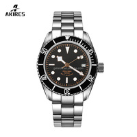 Montre automatique de luxe en acier inoxydable de haute qualité, cadran en verre, étanche, vente en gros d'usine