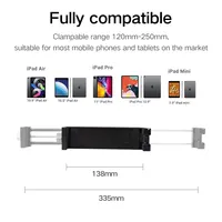 Support de fixation universel en alliage d'aluminium pour trépied de bureau, avec vis 1/4 et griffe porte-accessoire, compatible tablette, téléphone portable et iPad