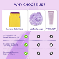Laotang Gants de bain en viscose naturelle 100% bon marché Maroc Kessa Gant de douche exfoliant Gant de toilette de nettoyage de bain