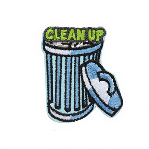 Round Embroidery Patch Embroidered <b>Iron</b> <b>On</b> Badge Fabric Patches for Clothing Hats Bags Backpack Wholesale Heat Transfer - Product Image 6