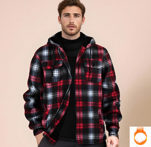 Veste chemise en flanelle polaire à carreaux pour hommes Manteau <span class=keywords><strong>de</strong></span> <span class=keywords><strong>travail</strong></span> épais et <span class=keywords><strong>chaud</strong></span> pour le printemps Vêtements d'extérieur en Sherpa Veste doublée pour hommes - Product Image 5