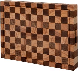 Lớn 20x15x1.5 inch gỗ End hạt thớt chân cao su butcher Khối Nhà bếp cắt khối dễ dàng để sử dụng - Product Image 1