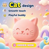 Jouet anti-stress en PU en forme de chat, à presser, à récupération lente, avec poudre dorée, 14 pièces unisexe pour fêtes