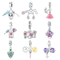 Nouveau Pendentif Breloque Stéthoscope Infirmière Bijoux Bracelet Accessoires Strass Bling Cristal
