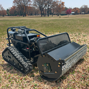 Efficient New Diesel Crawler Control Tractor Automatic Remote Control Mower Straw Return Function Rotary <strong>Plow</strong> for Orchard Lawn - Product Image 2