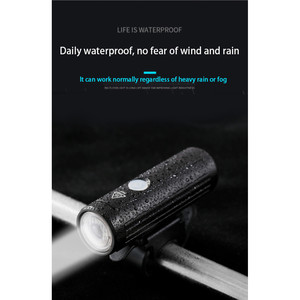 Lampe de vélo en alliage d'aluminium, phare LED rechargeable par USB, 4 modes, étanche IPX4, noir, pour la conduite nocturne et l'utilisation en extérieur - Product Image 3