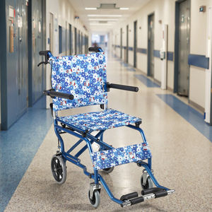 Sedia a rotelle di trasporto leggera pieghevole in alluminio Mini sedia a rotelle per le persone - Product Image 5