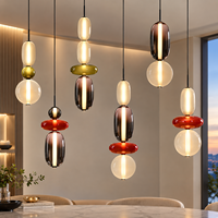 Ensemble de lampes multi-styles de luxe léger, lampes suspendues, de table et de sol en verre pour la décoration de la maison, des hôtels et des comptoirs de bar