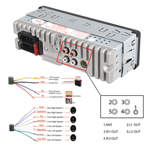 Autoradio Lecteur MP3 1 Din 2.17 pouces Écran tactile USB/SD <span class=keywords><strong>Auxiliaire</strong></span> Lumière colorée BT <span class=keywords><strong>FM</strong></span> Lumière colorée - Product Image 3