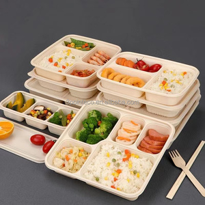 Gran oferta, caja Bento de plástico desechable biodegradable ecológica personalizada para llevar y embalaje de entrega de <span class=keywords><strong>comida</strong></span> rápida - Product Image 1