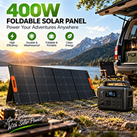 Station d'alimentation portable 400W, panneau solaire pliable mono ETFE 23% haute efficacité, chargeur solaire MC4 pour camping, camping-car, extérieur, OEM
