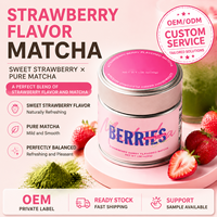 Poudre de Matcha à la Fraise Yibenef en Gros, Qualité Cérémoniale, Boîte de 30g, Végétalienne, Sans Gluten, ODM, Poudre de Matcha Aromatisée à la Fraise