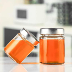 Factory Price Clear Round Shape Honey Food Canning Food Glass <strong>Jar</strong> With High Lid <strong>for</strong> <strong>Jam</strong> &amp; Fruit in Stock - Product Image 2