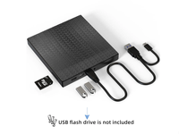 Lecteur optique externe USB3.0 Type C DVD CD Burner Drive Writer Plug and Play avec lecteur de carte SD TF pour Macbook Laptop Desktop