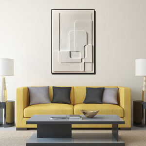 งานศิลปะติดผนังแบบมินิมอลสไตล์วาบิซาบิ ภาพวาดพื้นผิวแบบนูน 3 มิติ - Product Image 3