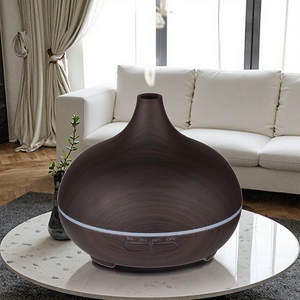 Difusor de Aroma ultrasónico portátil de diseño clásico, humidificador de aire eléctrico de grano de madera, aromaterapia de aceite esencial - Product Image 5