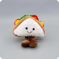 Peluche adorable en forme de sandwich burger, super douce en coton PP, brodée, petit pendentif, porte-clés créatif pour sac, unisexe, 11-30 cm, pour fête