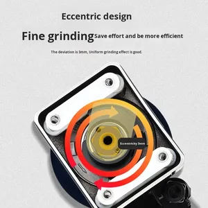 75*100 वर्ग न्यूमेटिक सैंडपेपर मशीन छोटे शुष्क ग्राइंडर कार पॉलिश के लिए धूल हटाने के साथ धूल हटाने के साथ - Product Image 3