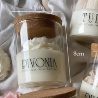 Dropshipping Bougies parfumées à la fleur faites à la main Parfum d'intérieur Bougies parfumées en gros Cire de soja biologique Bougie parfumée en cristal