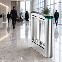 Tornello a Barriera Oscillante Compatta a Forma di Arco con Vetro Temperato per Controllo Accessi