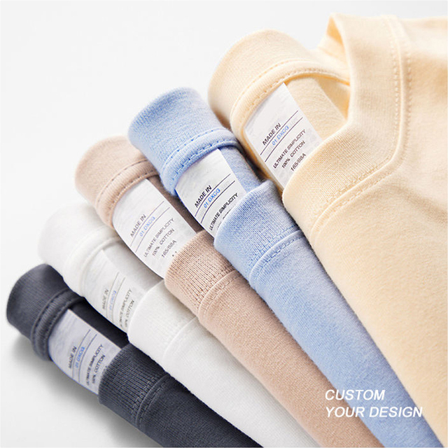 Factory Wholesale 100% Cotton O-Neck Solid Knitted Men's T-shirts 230 GSM High Quality Custom Logo Silk Screen Printing Short