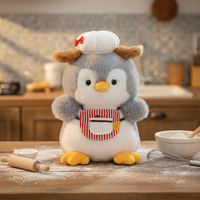 Peluche pingouin mignonne, coussin de sommeil, peluche super douce, rembourrage en coton PP, cadeau d'anniversaire pour enfants, sac OPP, tailles personnalisées