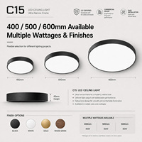 Plafonniers LED modernes pour bureau et maison, installation suspendue, 100lm/w, CE RoHS, 400mm 500mm 600mm, diffuseur PS