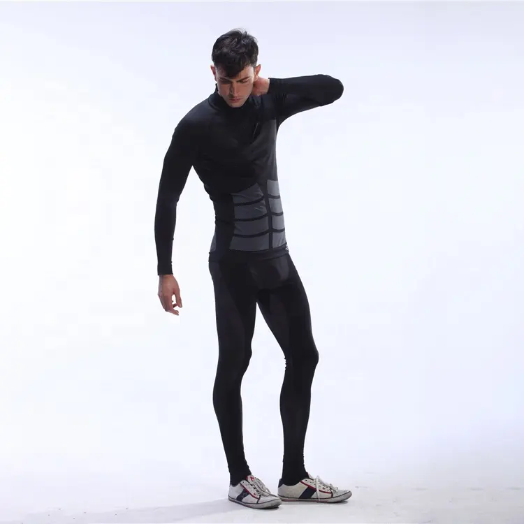 Wholesale Men's Thermal Underwear New Fashion Black Soft and Comfortable Men's Sports Fitness Wear