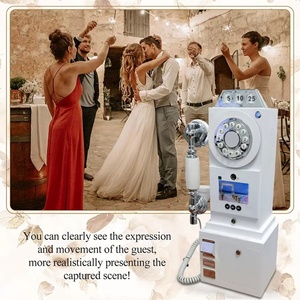 Trắng đen đỏ màu video âm thanh lưu bút cổ điện thoại trả tiền 1080p Video khách cuốn sách cổ điển đám cưới sinh nhật bên phổ biến điện thoại - Product Image 4