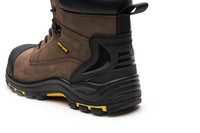L599-Fabricant de gros Bottes de travail à bout de sécurité en cuir marron à lacets pour hommes, chaussures de construction industrielle avec bout en composite