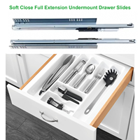 V2 Unique Extension Amortisseur Hydraulique Soft Close Sous-montage Glissière De Tiroir Cabinet Tiroir Glissière pour Armoires De Cuisine 30kg