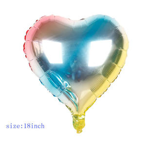 Globos de Aluminio con Forma de Corazón y Estrella, 18 Pulgadas, Color Arcoíris Degradado, Decoraciones de Cumpleaños y Bodas, Día DE LA Madre y Pascua - Product Image 4
