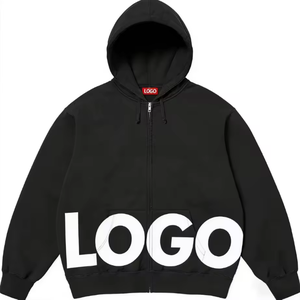 <span class=keywords><strong>Felpa</strong></span> con cappuccio da uomo in puro cotone, pesante, ad alto grammatura, per sport e corsa, modello casual di tendenza, con scritta SUP RE - Product Image 2
