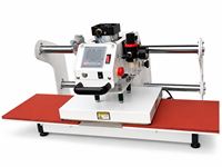 Presse à chaud pneumatique automatique double poste de travail pour l'impression de logos sur vêtements