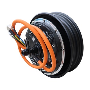 Motor de buje sin escobillas de imán permanente DKYS 60V/72V 3000W de 10 pulgadas 50H, IP65 impermeable, con montaje de brida y pieza decorativa - Product Image 1