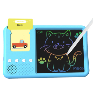 Nouvelle tablette d'écriture LCD colorée, bloc-notes, cartes flash parlantes, jouets éducatifs, tablette de dessin numérique magique pour enfants - Product Image 1