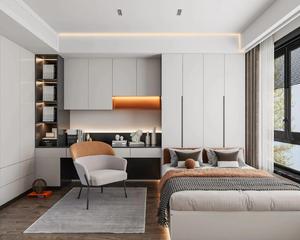 2025 nouveau Design garde-robe à la mode conçoit une armoire de placard multifonctionnelle avec bureau et étagère meubles de chambre - Product Image 5