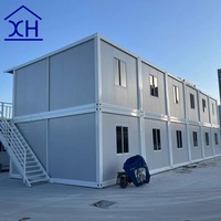 Kit de maison modulaire préfabriquée en acier, 5 chambres, design moderne à faible coût pour usage extérieur, centre commercial et bureau à domicile